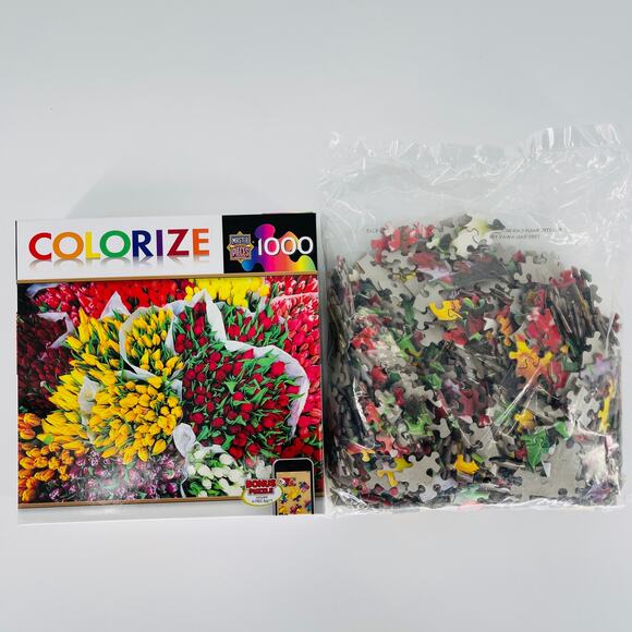 Master Pieces 1000 Piece Colorize "Totally Tulips" Jigsaw Puzzle - New/Sealed - Picture 10 of 13